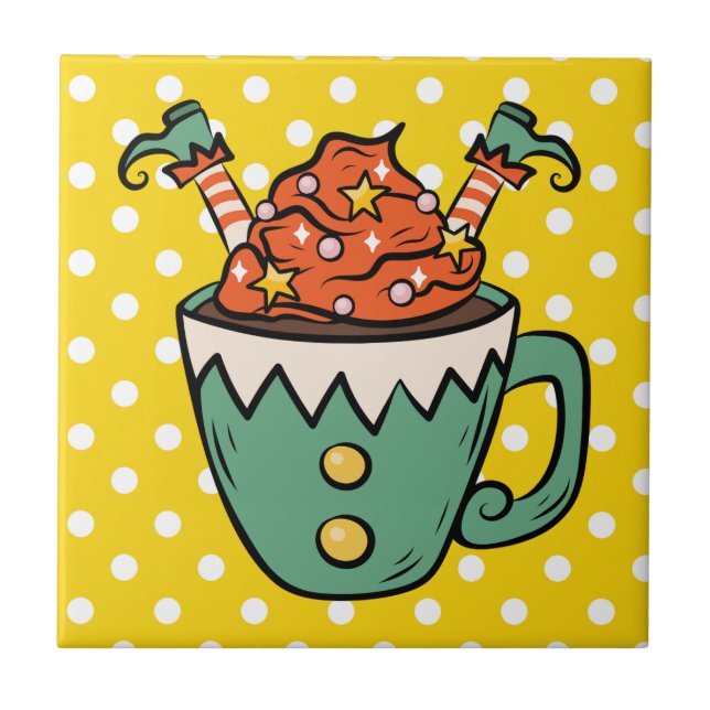 Belo Feitiço Colorido Retro Divertido Amarelo (Frente)