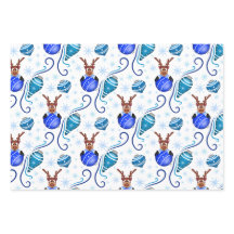 Belo Festa Azul Rena de Natal