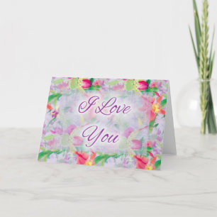 Belo Floral D1 Eu Amo Seu Cartão De Saudação