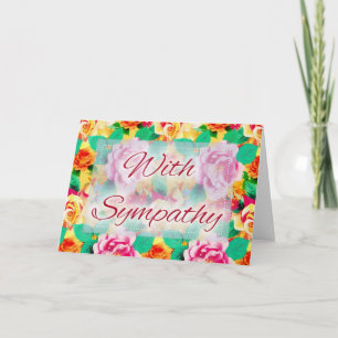 Belo Floral D7 Com Cartão De Saudação De Simpatia