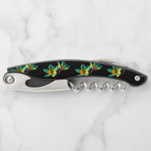 Belo Floral Negro Plumeria Hawaiian Corkscrew