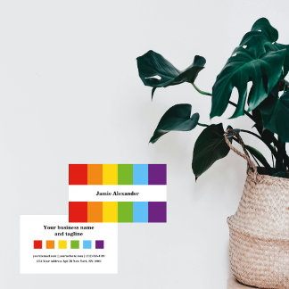 Belo Gay Rainbow Cartão de visita LGBT Mínimo