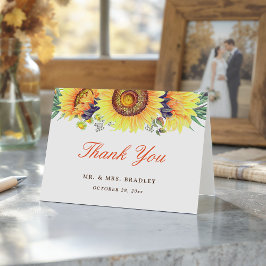 Belo Girassol Estiloso Agradecimento Sazonal