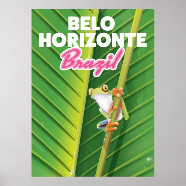 Belo Horizonte, poster de viagens Brasil (Frente)