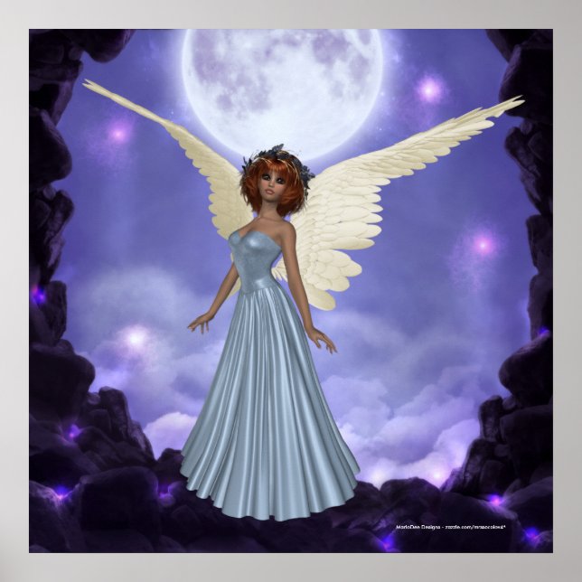 Belo Impressão de Anjo Azul (Frente)