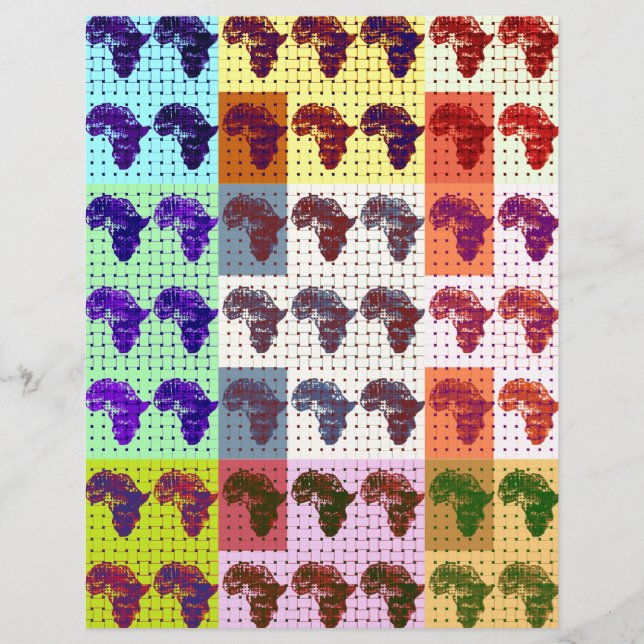 Belo Mapa Africano Marcado por Arte Polar (Frente)