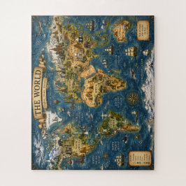 Belo Mapa Mundial Quebra-Cabeça