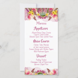 Belo Menu Botânico Floral Garden