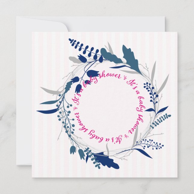 Belo Modelo de Convite para Chá de fraldas (Frente)