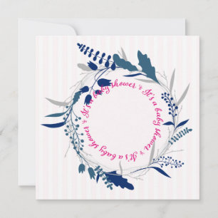 Belo Modelo de Convite para Chá de fraldas