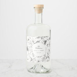 Belo Monograma Floral Casado Escrito