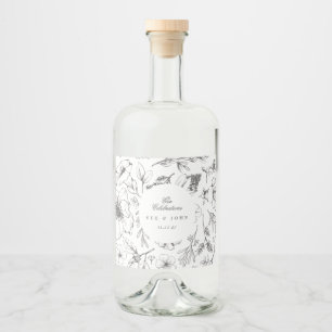 Belo Monograma Floral Casado Escrito