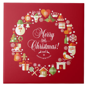 Belo Natal Feliz Azulejos cerâmicos