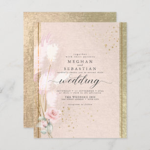 Belo Orçamento Blush Rosegold Pampas Grass