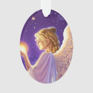Belo ornamento de anjo de desejo