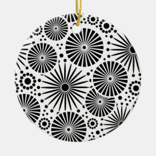 Belo ornamento preto e branco