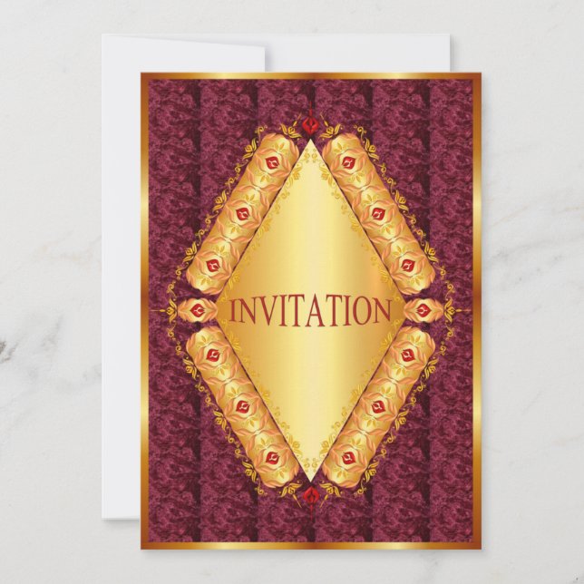 Belo ouro Diamante em convite de Cristo (Frente)