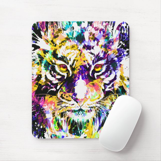 Belo Pad de Mouse Tigre | Mousepad Tiger Laranja (Com mouse)