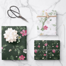 Belo Padrão de Flor de Natal em Aquarela