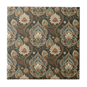 Belo Padrão Floral Art Nouveau Vintage para Mural