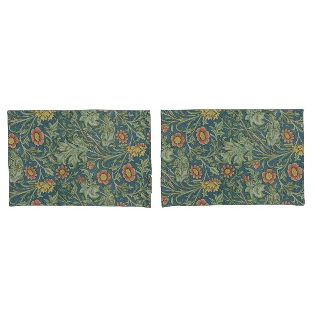 Belo Padrão Floral William Morris Green Pink (Frente - conjunto)
