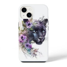 Belo Panther Floral Puro Trabalho de arte
