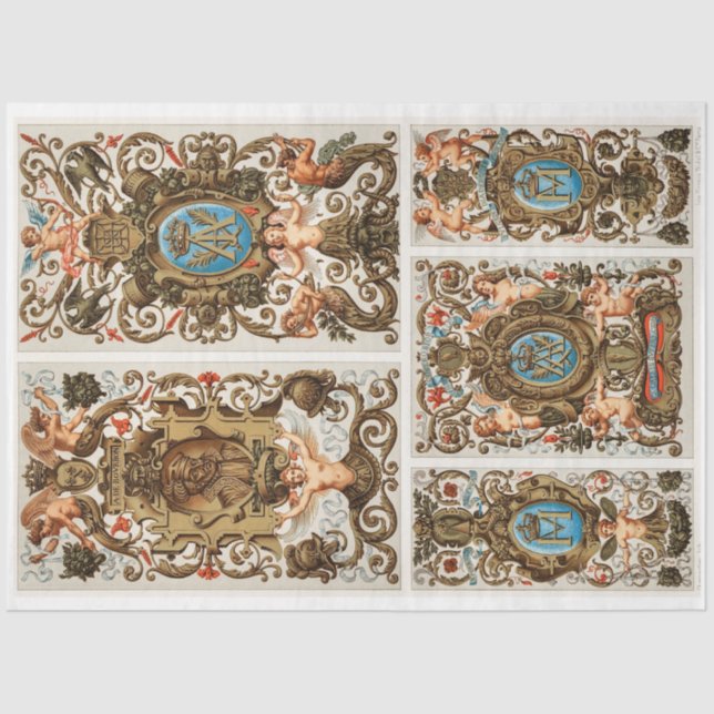 Belo papel de dissociação do rococó barroco (Frente )