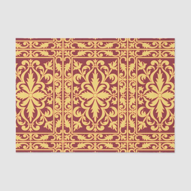 Belo papel de tecido Renaisance Damask (Frente )