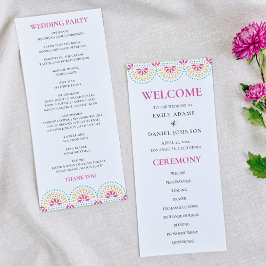 Belo Papel Picado Programa Casamento Mexicano