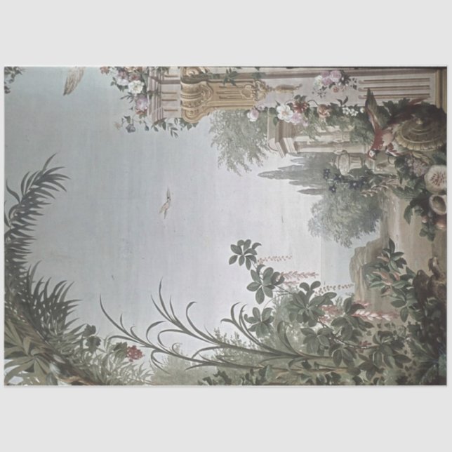 Belo Papel Tecido de Jardim Floral Italiano (Frente )