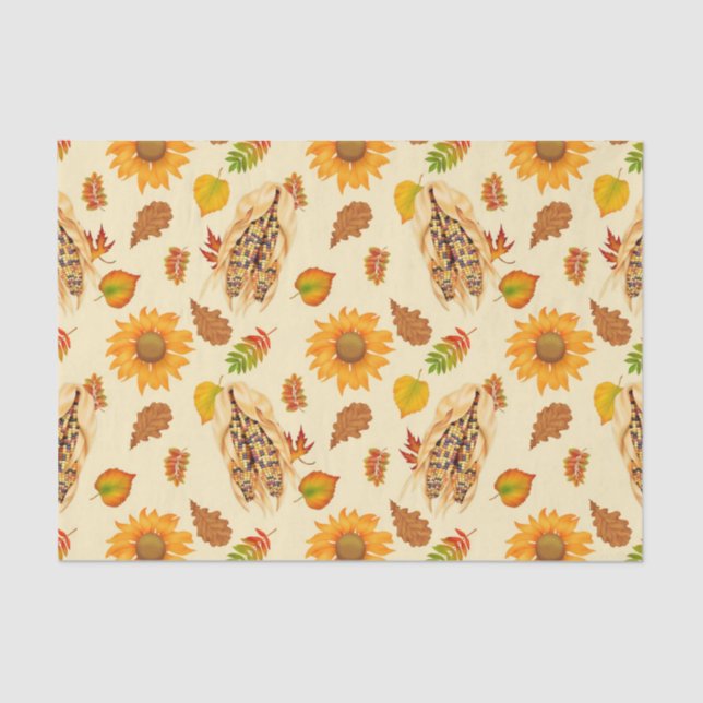 Belo Papel Tecido de Outono (Frente )