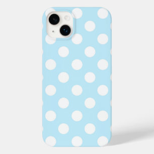 Belo Pastel Azul Com Grandes Bolinhas