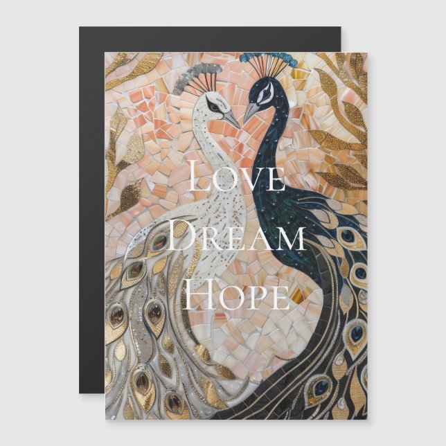 Belo Pavão Rosa Dourado Natal (Frente/Verso)