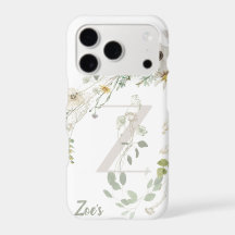 Belo personagem inicial Z com flor de cor suave