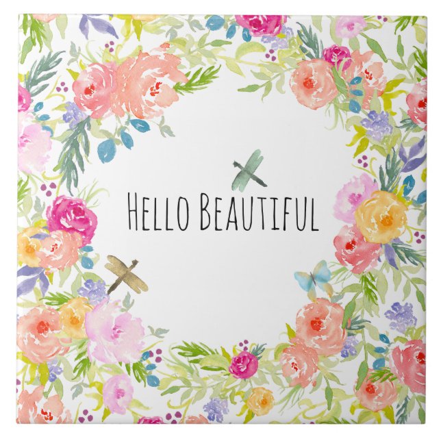 Belo Pêssego Rosa Dourado Amarelo Floral (Frente)