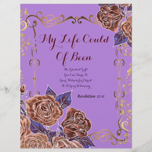 Belo poema Minha Vida Poema em Papel Personalizado (Frente)