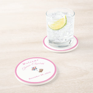 Belo Porta-Copos de Arenito de Urso e Balões Menin