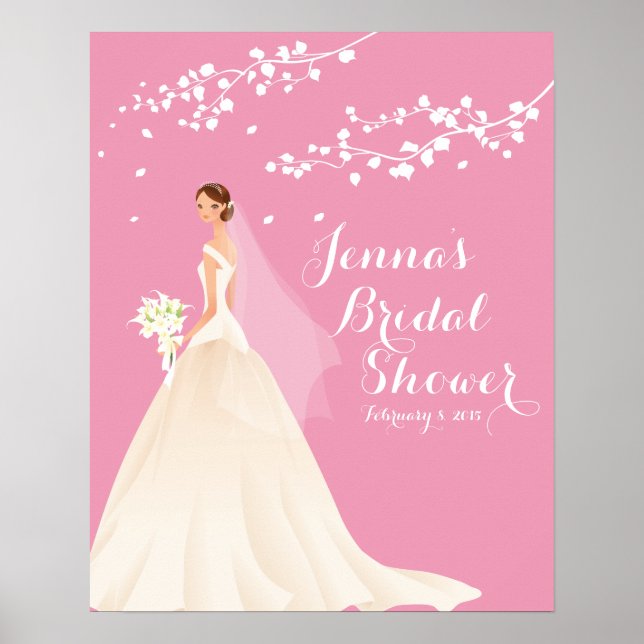 Belo Poster de Chá de panela de  rosa-chic (Frente)