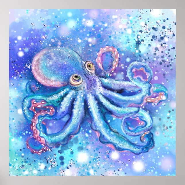 Belo Poster de Octopus - Pintura (Frente)