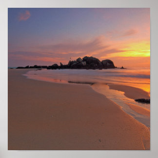 Belo Poster de Sunset de Praia das Maldivas