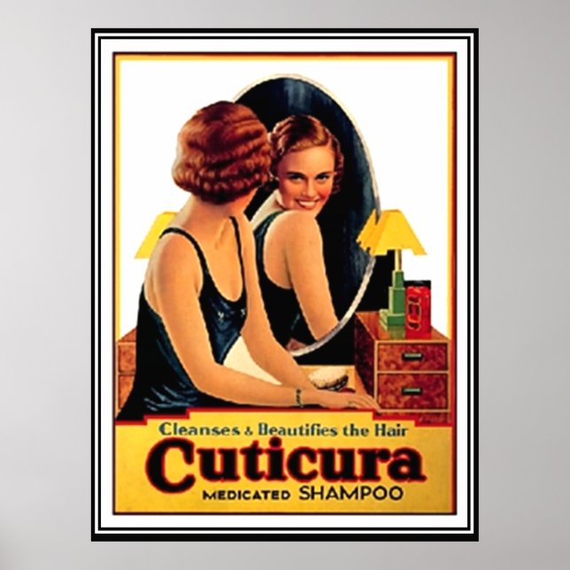 Belo Poster vintage de Shampoo de Cabelo (Frente)