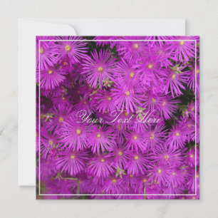 Belo Putple Flowers Seu Texto Flat Card