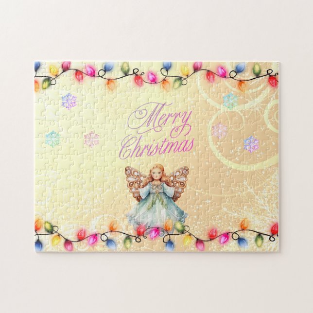 Belo Quebra-cabeça de anjo de Natal (Horizontal)