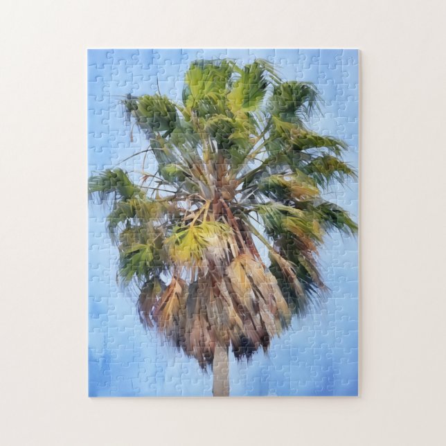 Belo Quebra-cabeça de Estilo Tropical de Arte Palm (Vertical)