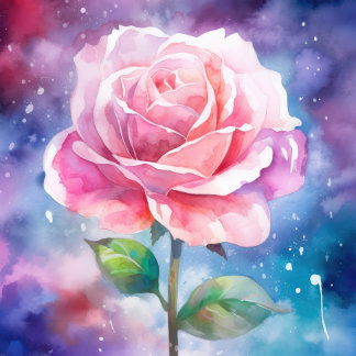 Belo Quebra-Cabeça de Rosa Rosa