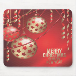Belo Red e Ouro de Natal Balls Mousepad