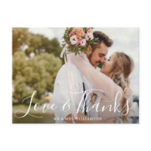 belo roteiro | Obrigado cartão com fotos de casame