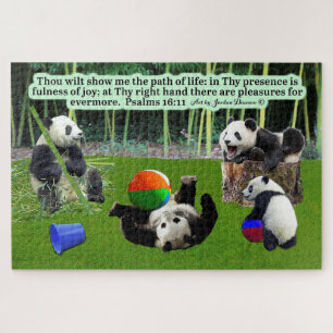 Belo Salmo de Quebra-cabeça de Escritura de Panda