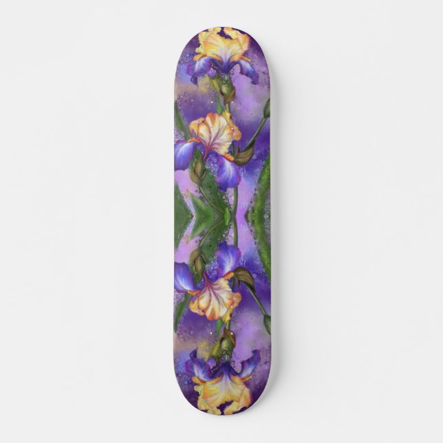 Belo skate de flores roxas (Frente)
