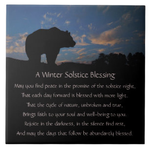 Belo Solstício de inverno Bênção com Urso